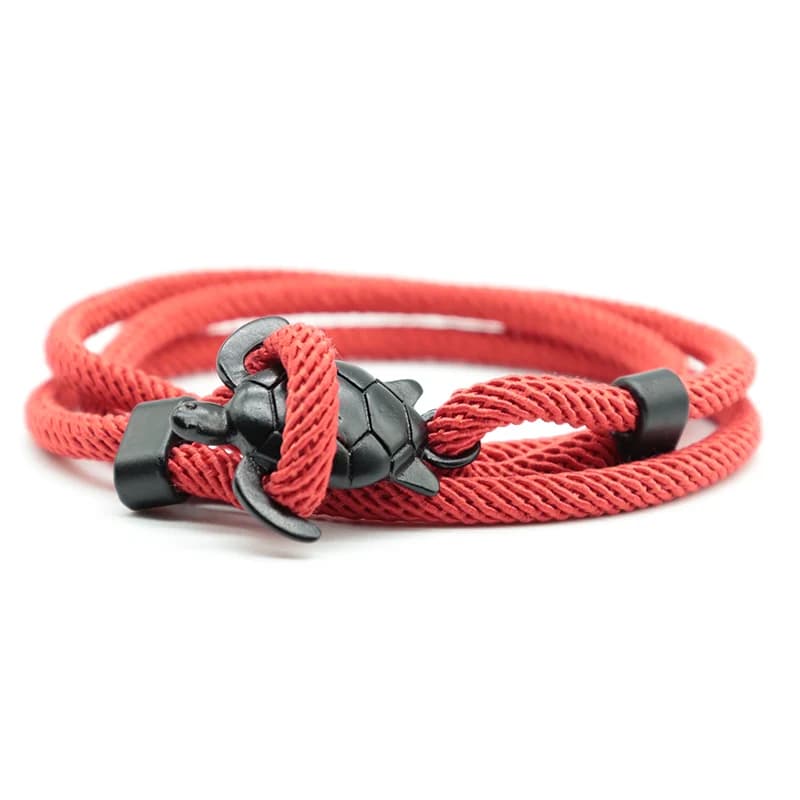 Noter Animali marini Tartaruga Bracciale da uomo Multistrato Corda regolabile Braslet Summer Beach Accessori per il surf Bracciale nautico