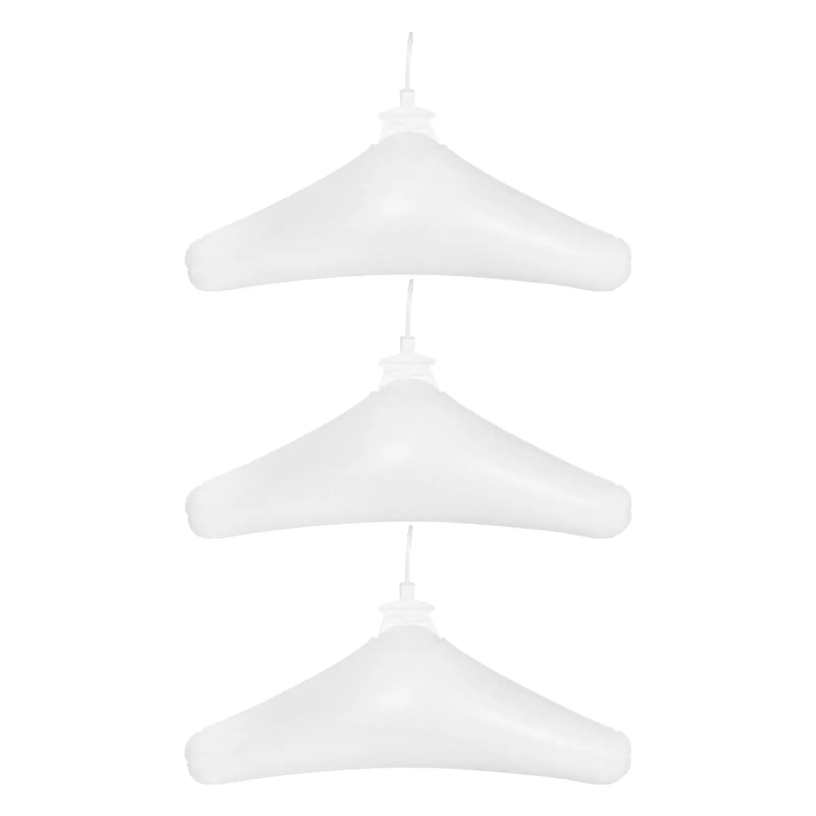 3Pcs Foldable Inflatable Hanger for Travel Portable Clothes Hanger Drying Hanging Display Wrinkle Free Space Saving Multipurpose