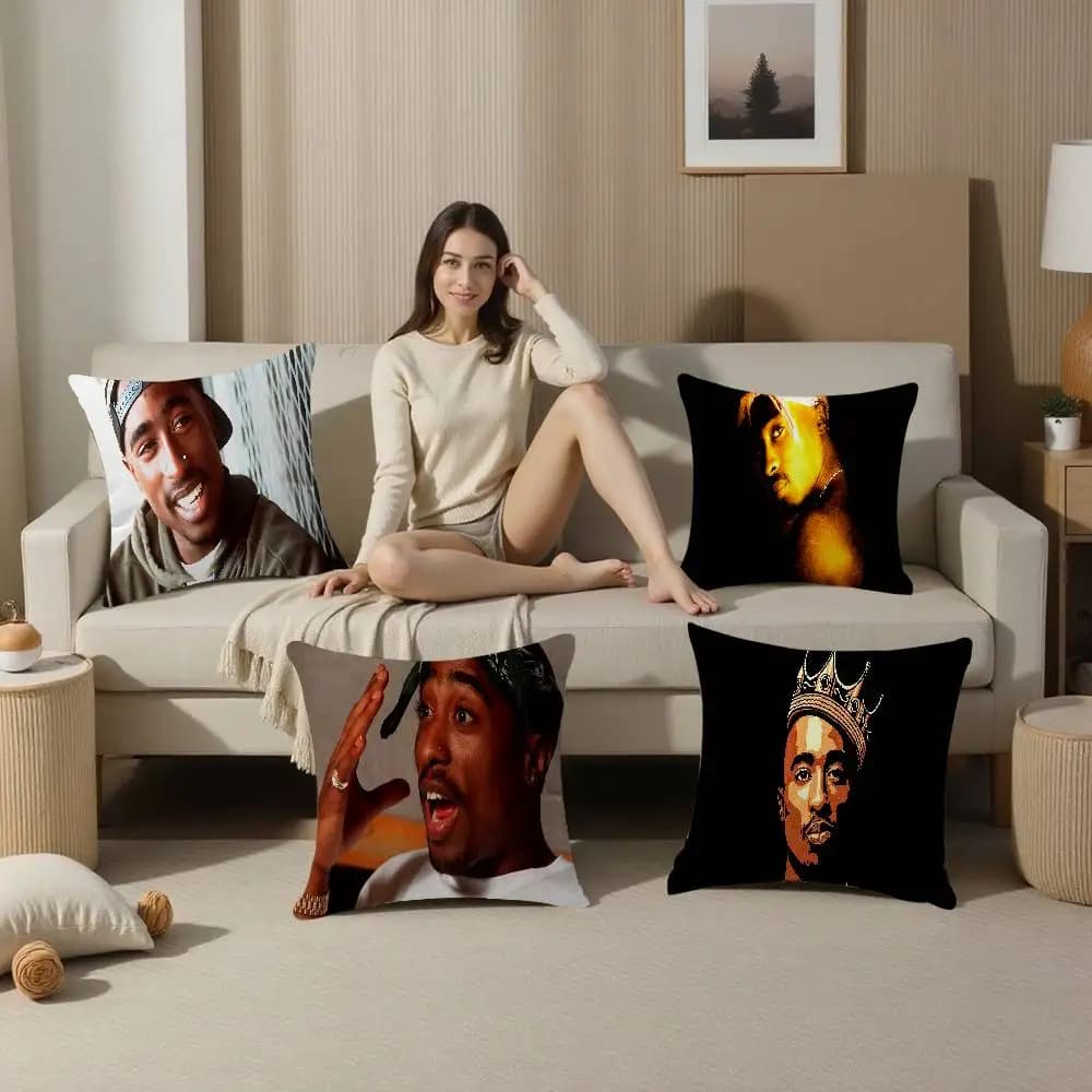 Tupac Pillowcase toon Gift Cushion Cover Bedroom Home Sofa Chair Seat Decor pillow case