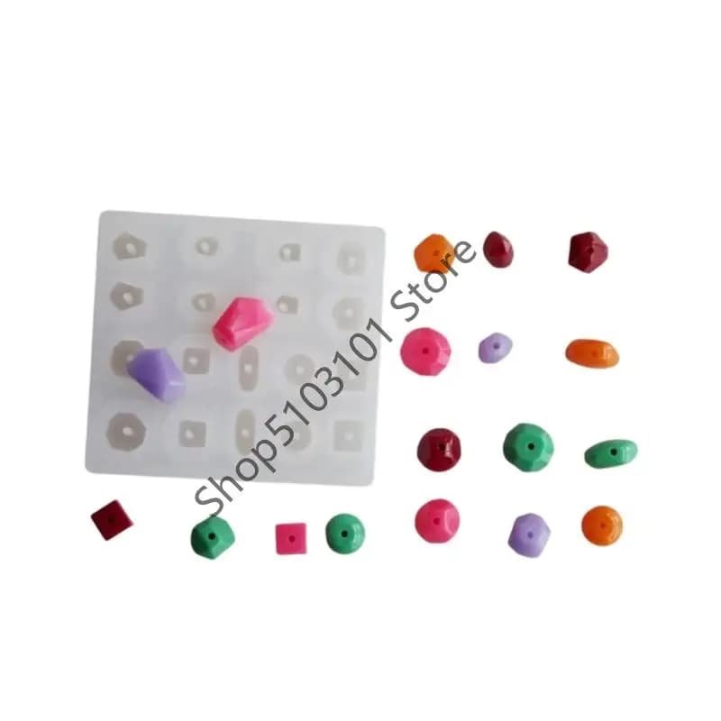X6HE Stampo per perline in silicone Forma geometrica Stampi fatti a mano Forniture per artigianato Stampi per realizzare per