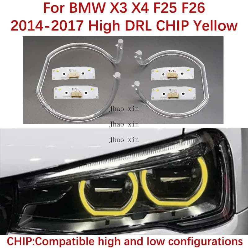 Yellow Lemon Angel Eye Chip Auto Light DRL CHIP Zavorra Source Luminous Tube Module Strip For BMW X3 X4 F25 2014-2017 LED