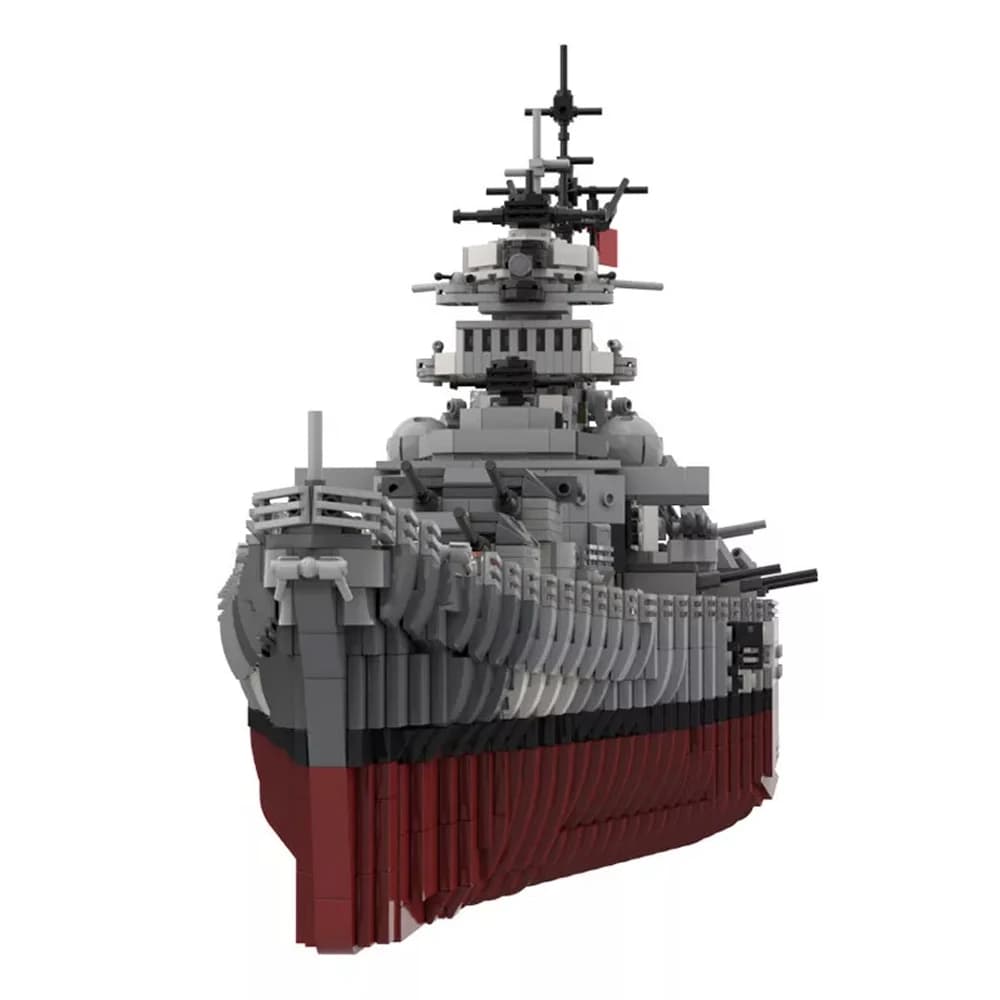 Gobricks Set di Blocchi da Costruzione Navi da Guerra Bismarck, Modellino di Nave da Battaglia con Soldati, Giocattoli per Bambini
