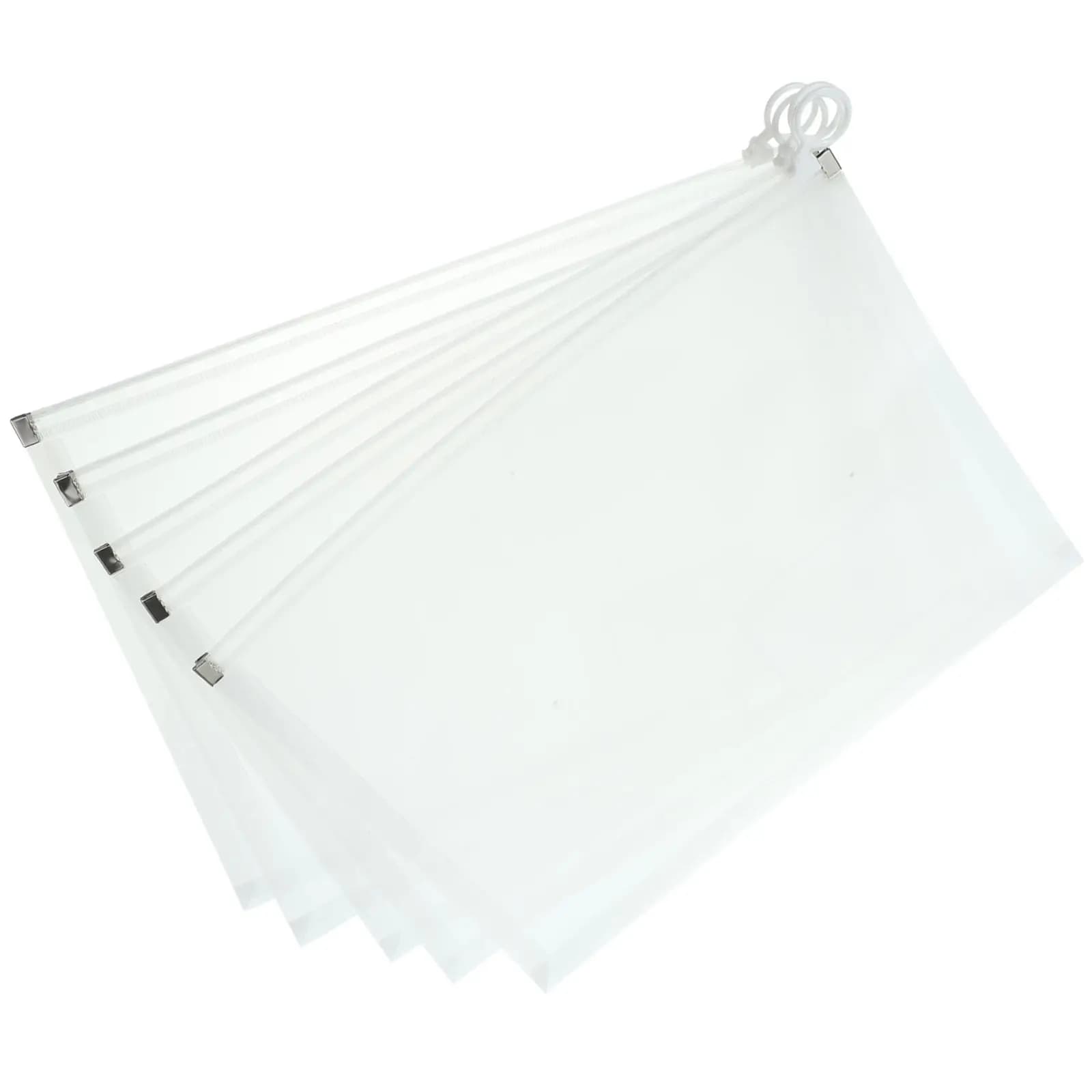5 pezzi di borse per documenti in PP A4, organizer per cartelle trasparenti, in plastica impermeabile, per ufficio, scuola, materiale scolastico, cartelle per progetti, in plastica A4