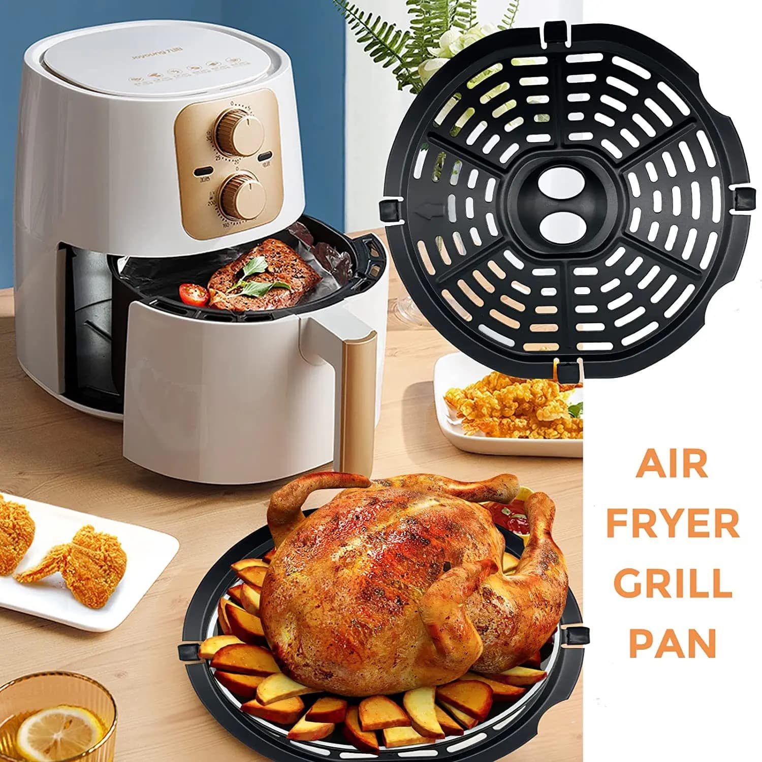 Airfryer Cestello Replacement Grill Pan Oven Cooking Tool Air Fryer Electric Parts Tray Plate Food Cooking Divider Kitchen Accessories