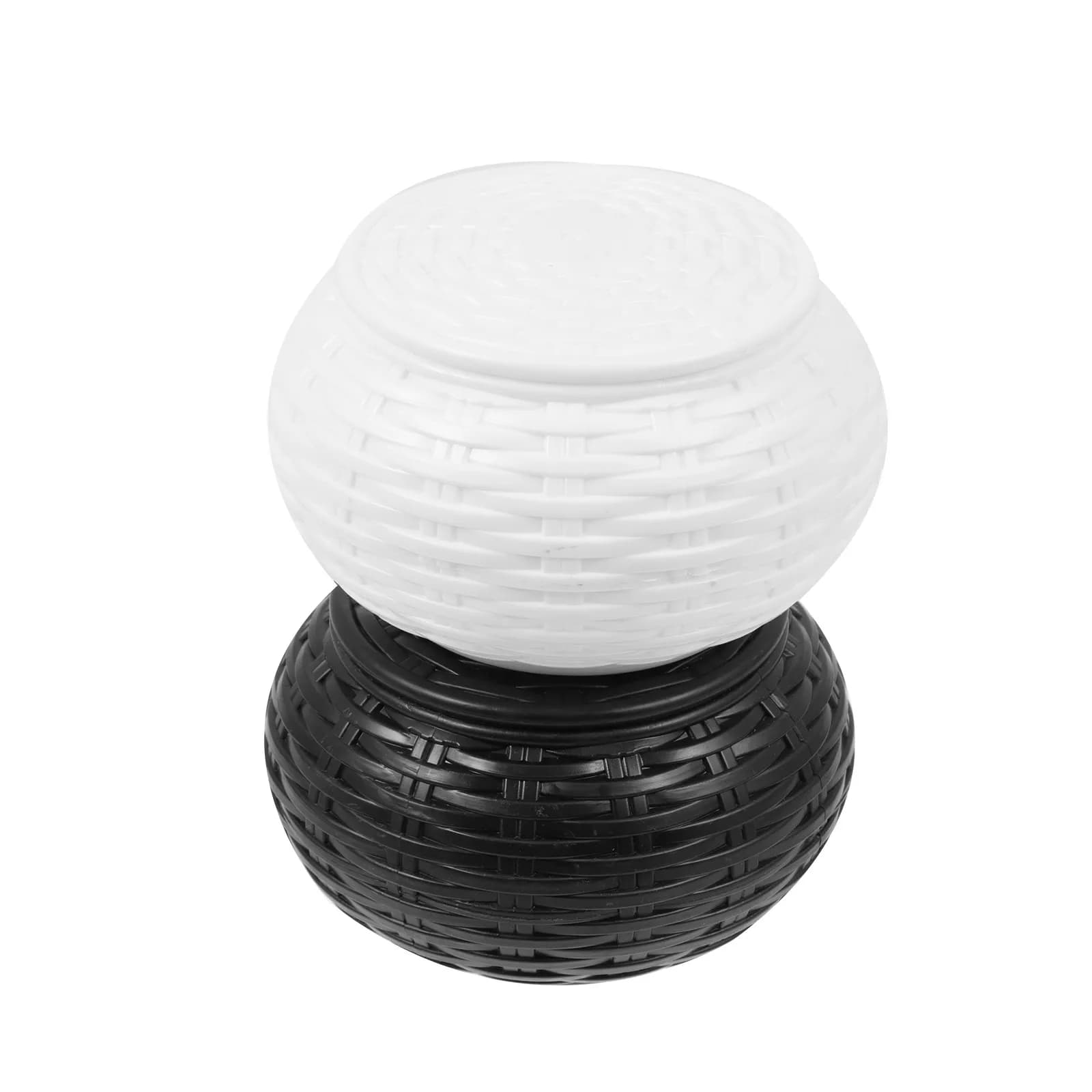 1 Paio di Scatole Semplici per Scacchi, Contenitori Circolari in Plastica per Pezzi degli Scacchi, Custodie Reversibili per Go, Facili da Trasportare, Compatte per Conservare i Pezzi