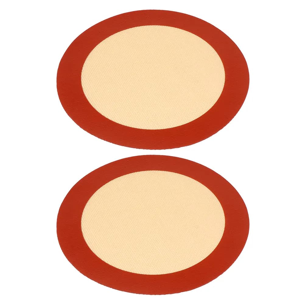 2 Pezzi Tappetino da Forno in Silicone Riutilizzabile Antiaderente da 8 Pollici per Friggitrice ad Aria, Pentola, Teglia, Forno, Microonde, Lavabile in Lavastoviglie