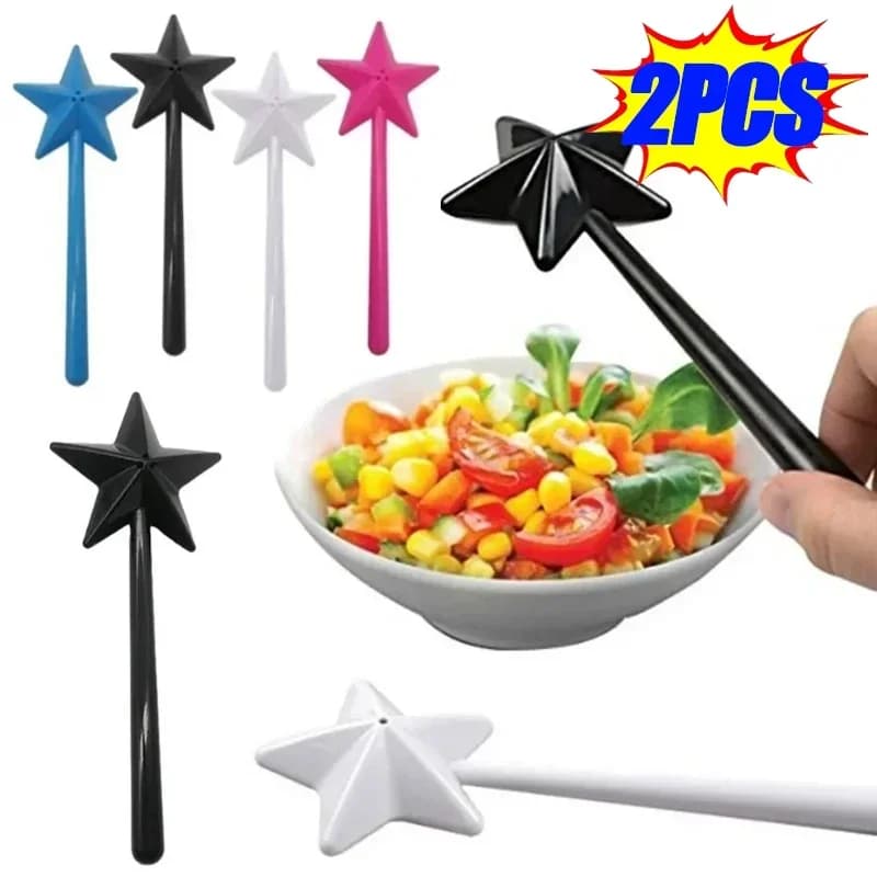 Agitatori di sale e pepe a forma di stella riutilizzabili magic Star Wand Dispenser di spezie Set di Shaker per condimenti forniture per barbecue da cucina e da pranzo