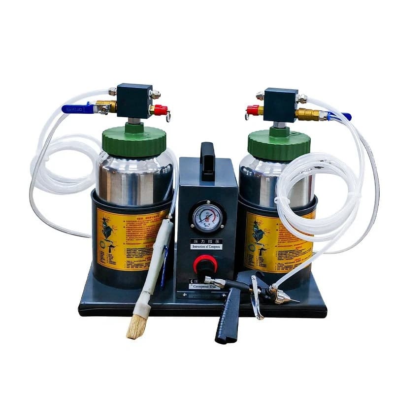 Double head pneumatic glue brush machine, shoe factory glue machine, glue machine