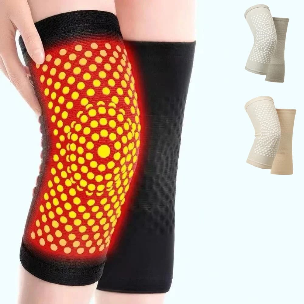 Ginocchiere Autoriscaldanti, Supporto per Ginocchio Autoriscaldante con Assenzio, Fascia a Compressione Lunga per Sollievo dal Dolore Articolare da Artrite