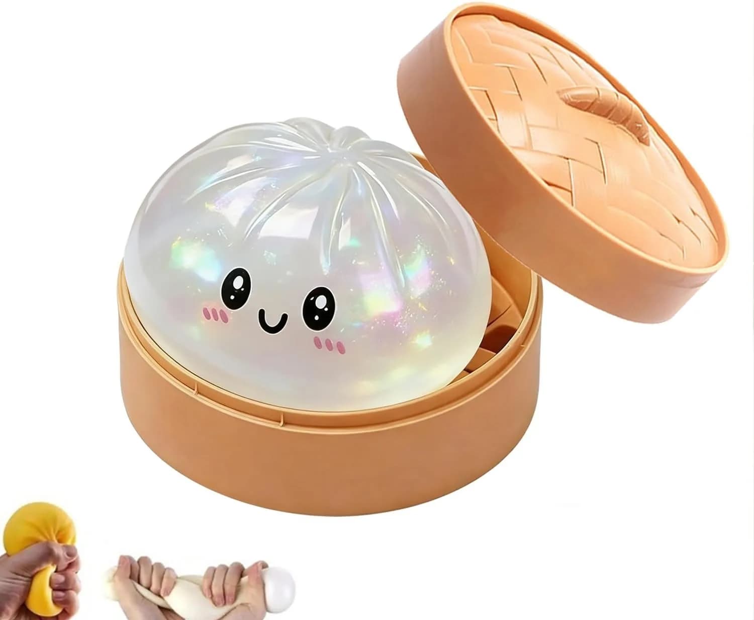 Dumpling Squishy, Giocattolo Squishy a Forma di Raviolo, Squishies Raviolo Misteriosi, Regali di Pasqua, Morbida Impasta Antistress da Spremere per Adulti