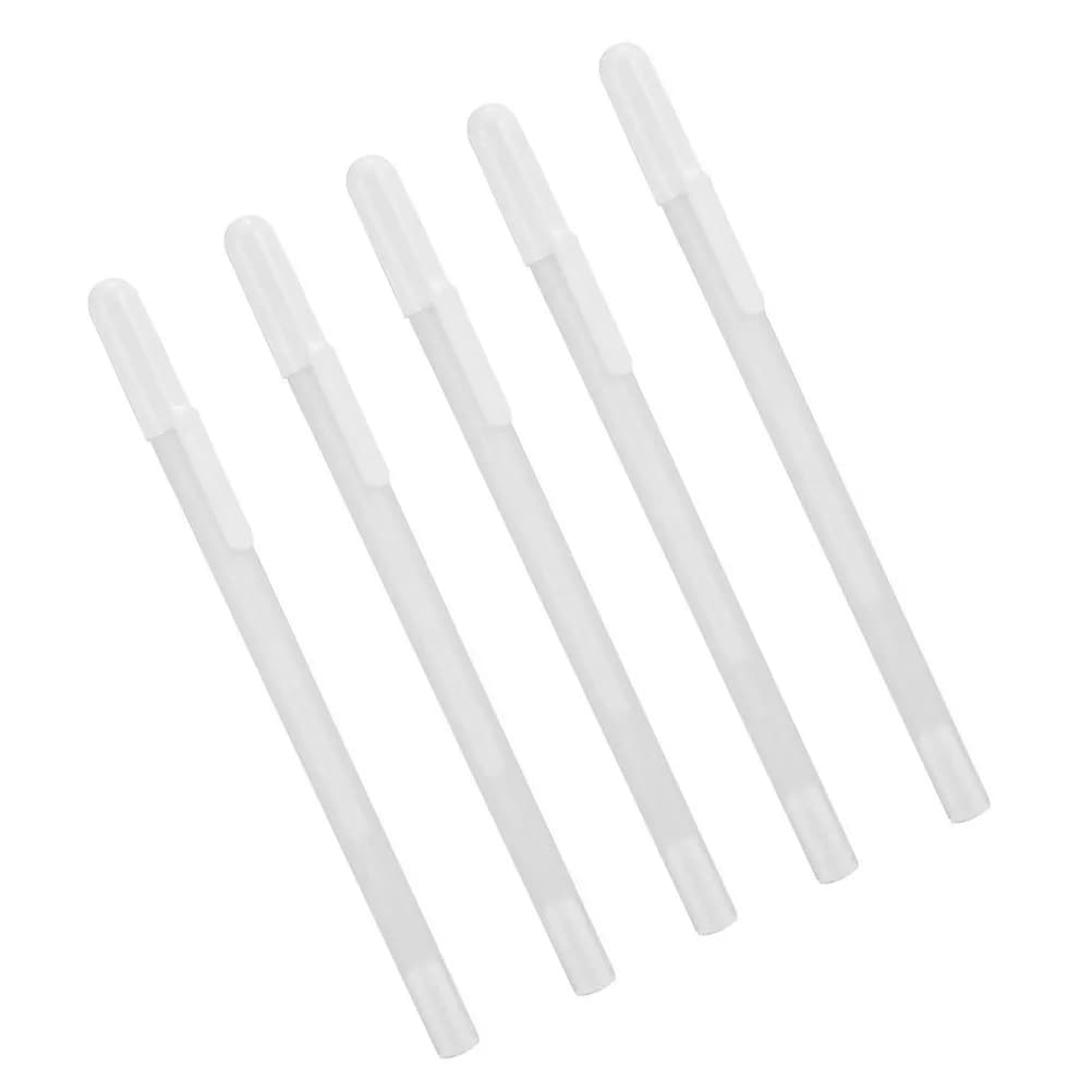 Set di 5 Penne Gel Bianche con Inchiostro Fluorescente, Punta Fine 0.8mm, Scrittura Fluida, Impermeabili e Resistenti alle Sbavature per Disegno Artistico, Biglietti e Scrapbooking