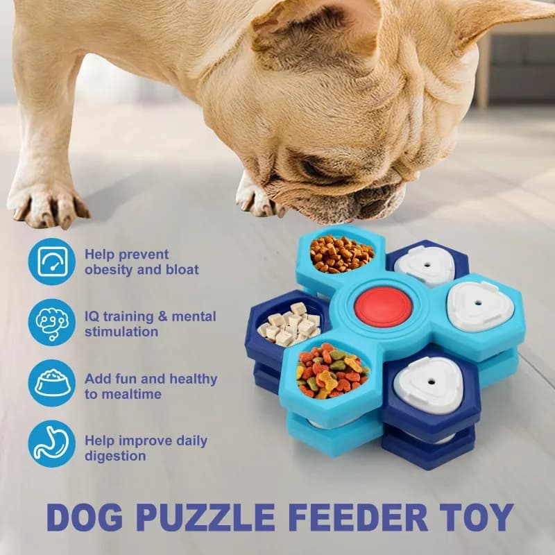 Multi-Layer Slow Feeder Bowl for Dogs Cats, Anti-Choke Elevated Pet Food Bowl, Neck Support Slow Eating Dish for Healthy Feeding
