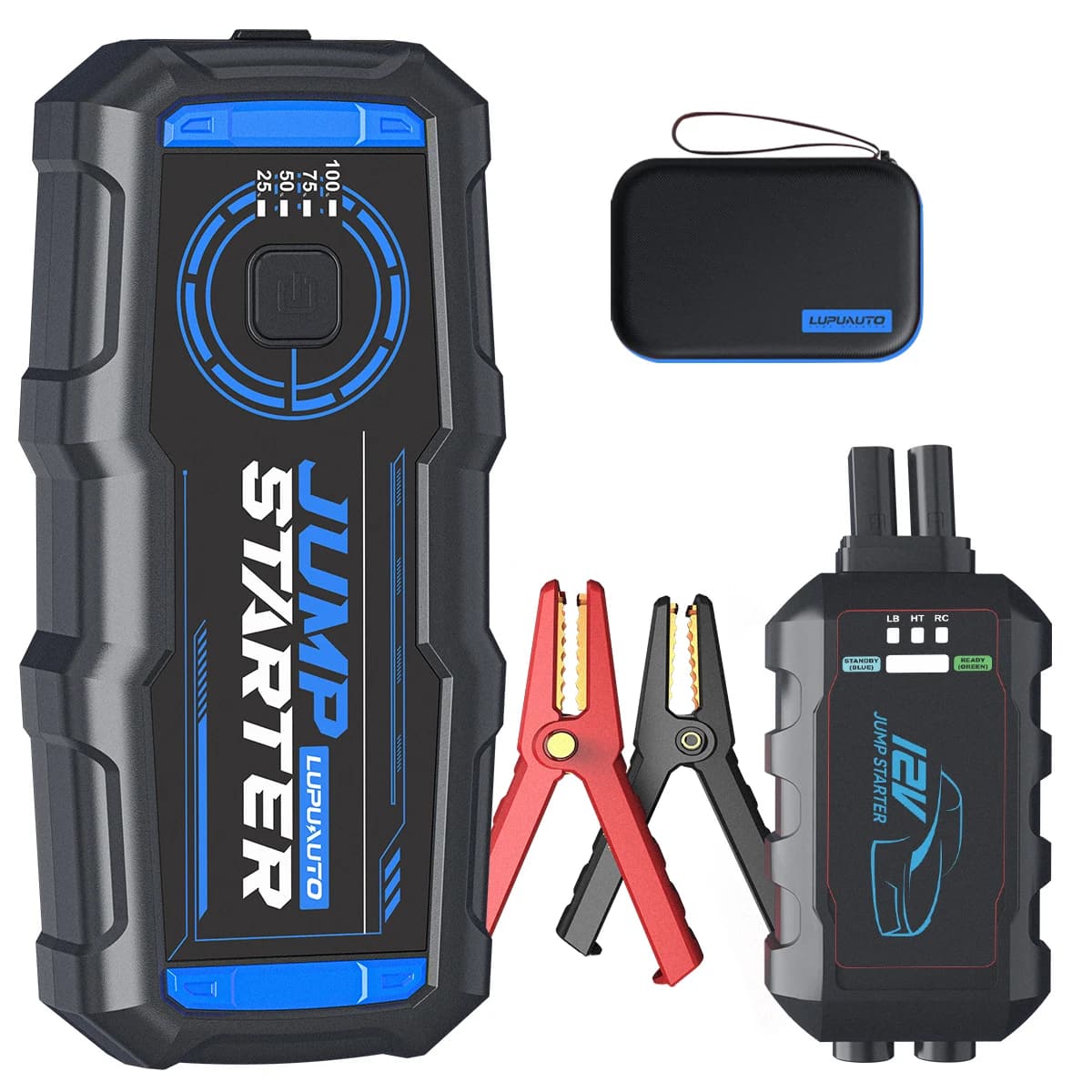 Avviatore di Emergenza Portatile per Auto 6000A 12V, Power Bank, Dispositivo di Avviamento Auto, Caricabatterie per Auto con Luce LED