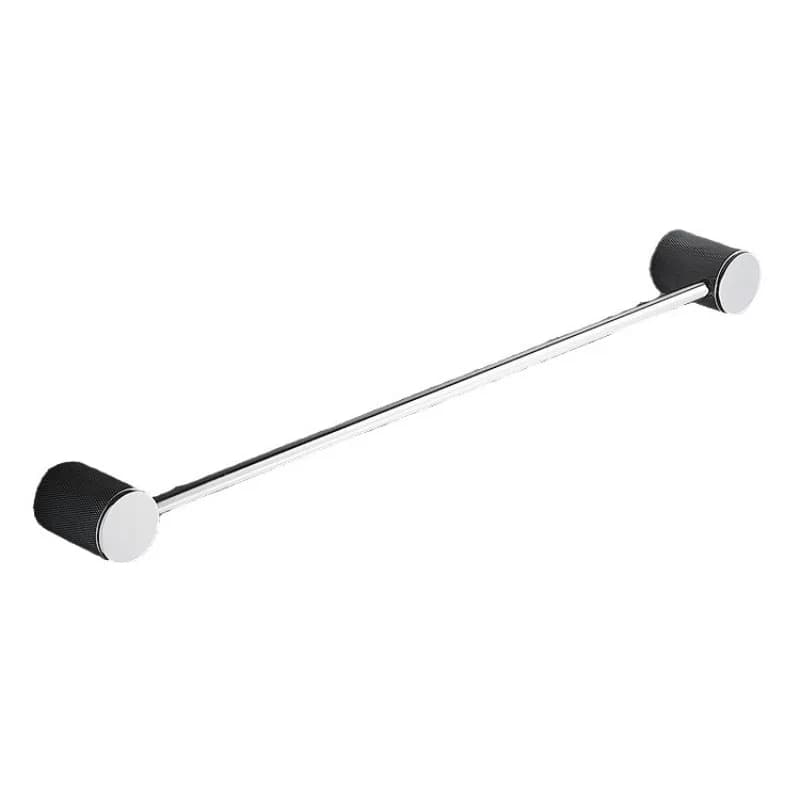 All-copper Chrome-plated Gun Gray Single Bar Towel Bar Bathroom Towel Rack Toilet Towel Rack Hanging Rod Wall Hanging Extended
