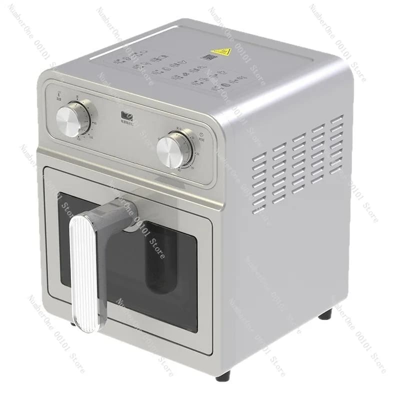 Friggitrice ad aria visibile Forno in acciaio inossidabile Little Steel Man Scatola di metallo Friggitrice da cucina antiaderente con controllo intelligente per uso in cucina