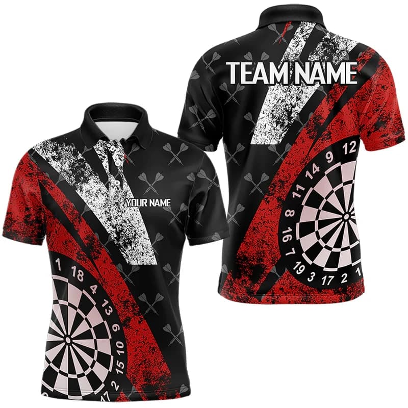Polo da uomo stampate con freccette 3D di tendenza, nome personalizzato, nome della squadra, polo a maniche corte, top casual larghi con bottoni risvolto