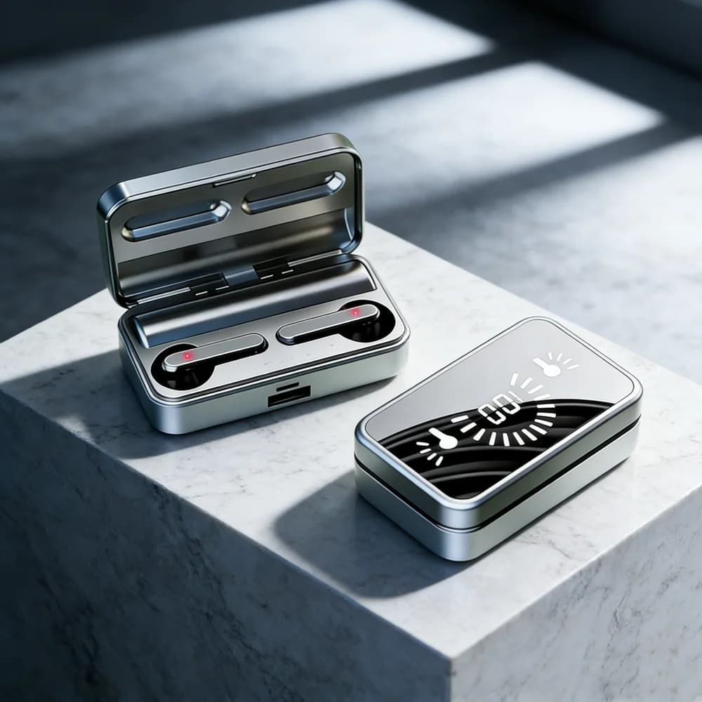 Auricolari TWS compatibili con Bluetooth, cuffie stereo sportive, cuffie wireless applicabili agli smartphone