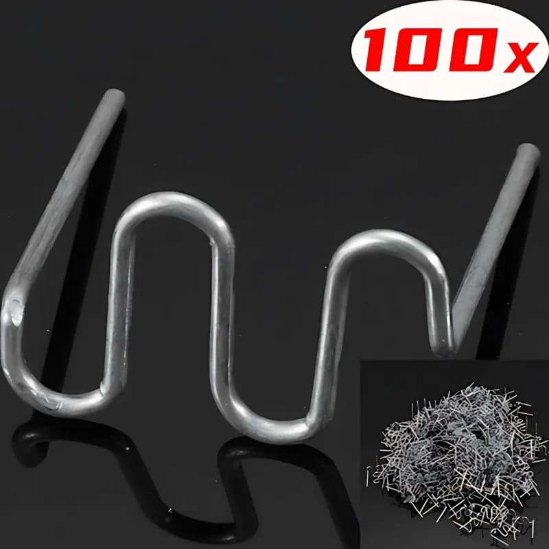 100 pz 0.8mm Chiodi di Saldatura S Onda Graffette per Paraurti Auto Carrozzeria Cucitrice In Plastica Kit di Riparazione Strumento di Riparazione Auto di Alta Quanlity