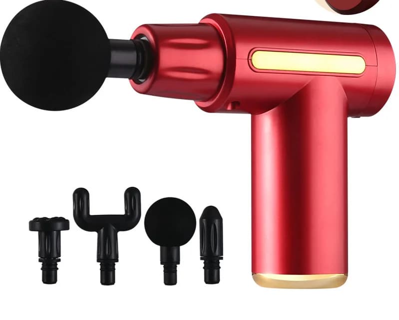 Mini massage gun Diepe Spier Trillingen Sollievo Pijn Relax Fitnessapparatuur Ruisonderdrukking Ontwerp 4 Massage heads Massage