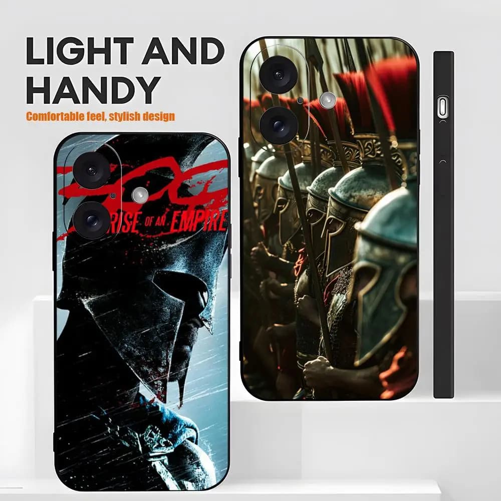 Classic Hot movie S-Spartas Phone Case For iPhone 17 16 15 14 13 12 X XR XS 8 Plus Mini Pro Max Soft black Shockproof Cover