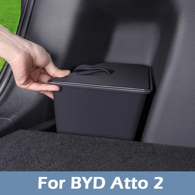 Per BYD Atto 2 2024 2025 Baule di un'auto Scatola di immagazzinaggio con scanalatura laterale Scatola di immagazzinaggio in plastica ABS Organizer Secchi Accessori per riporre interni
