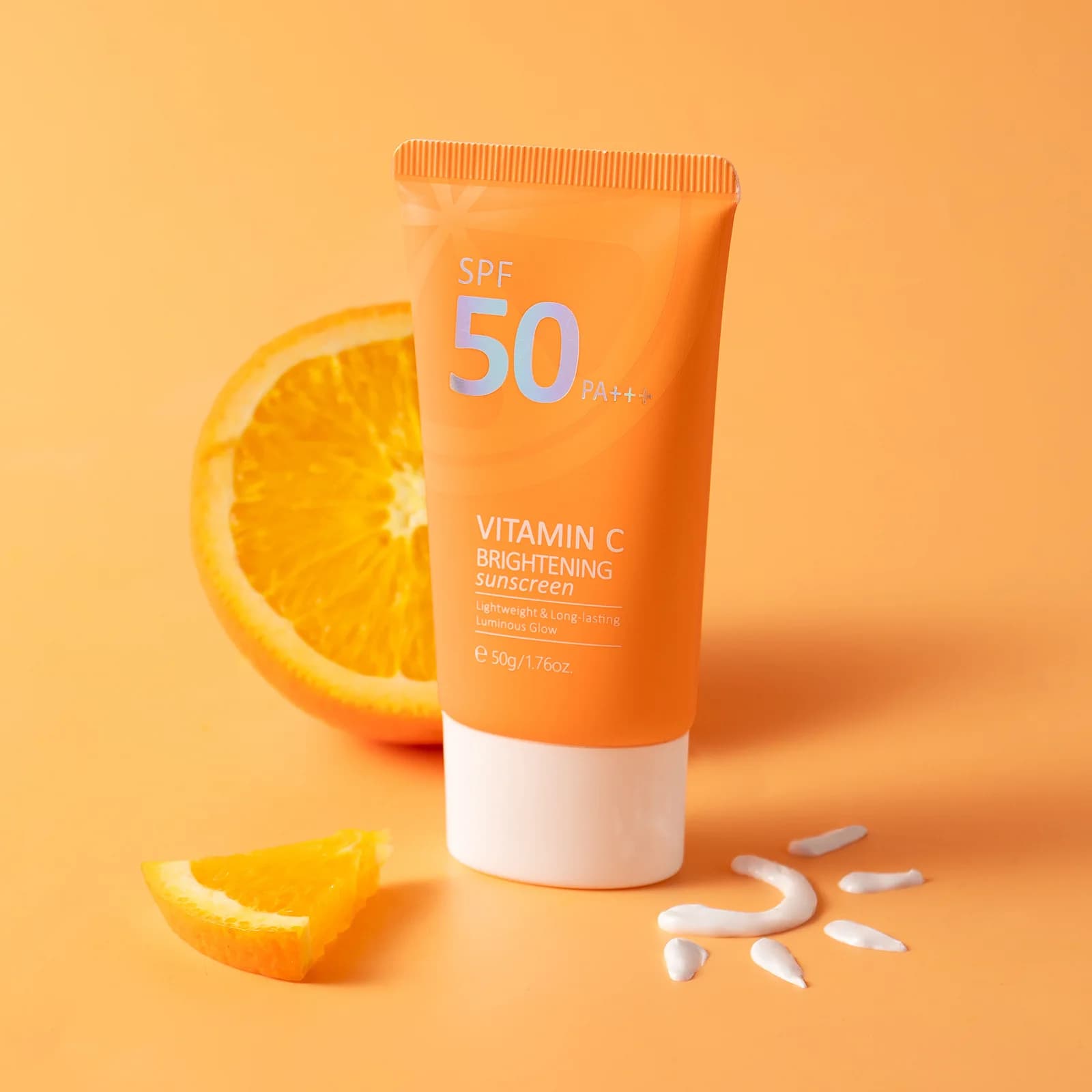 SPF50 + Crema solare alla vitamina C Pelle grassa Controllo dell'olio Crema solare Protezione solare per il viso Isolamento solare Blocco solare Idratante per il viso