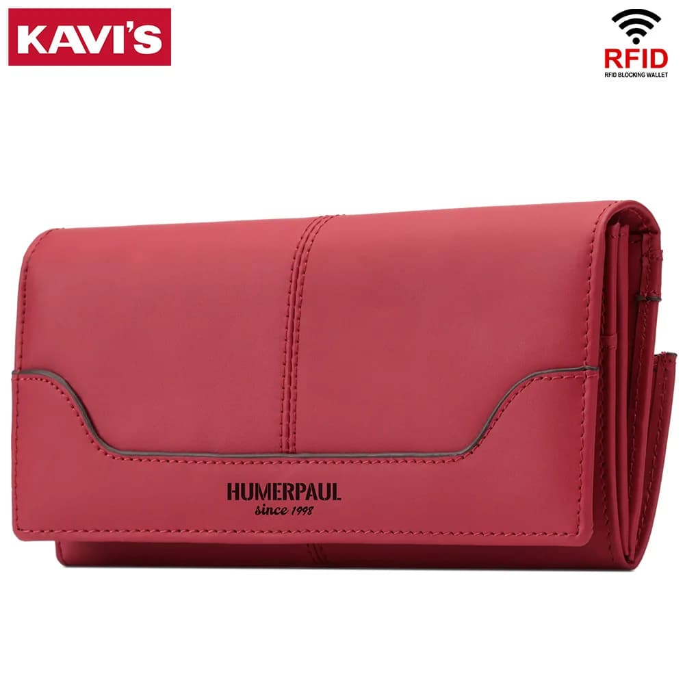 Portafoglio alla moda per donna Carteras Para Mujer lungo in vera pelle Pochette dal design di lusso con slot per schede RFID e portamonete