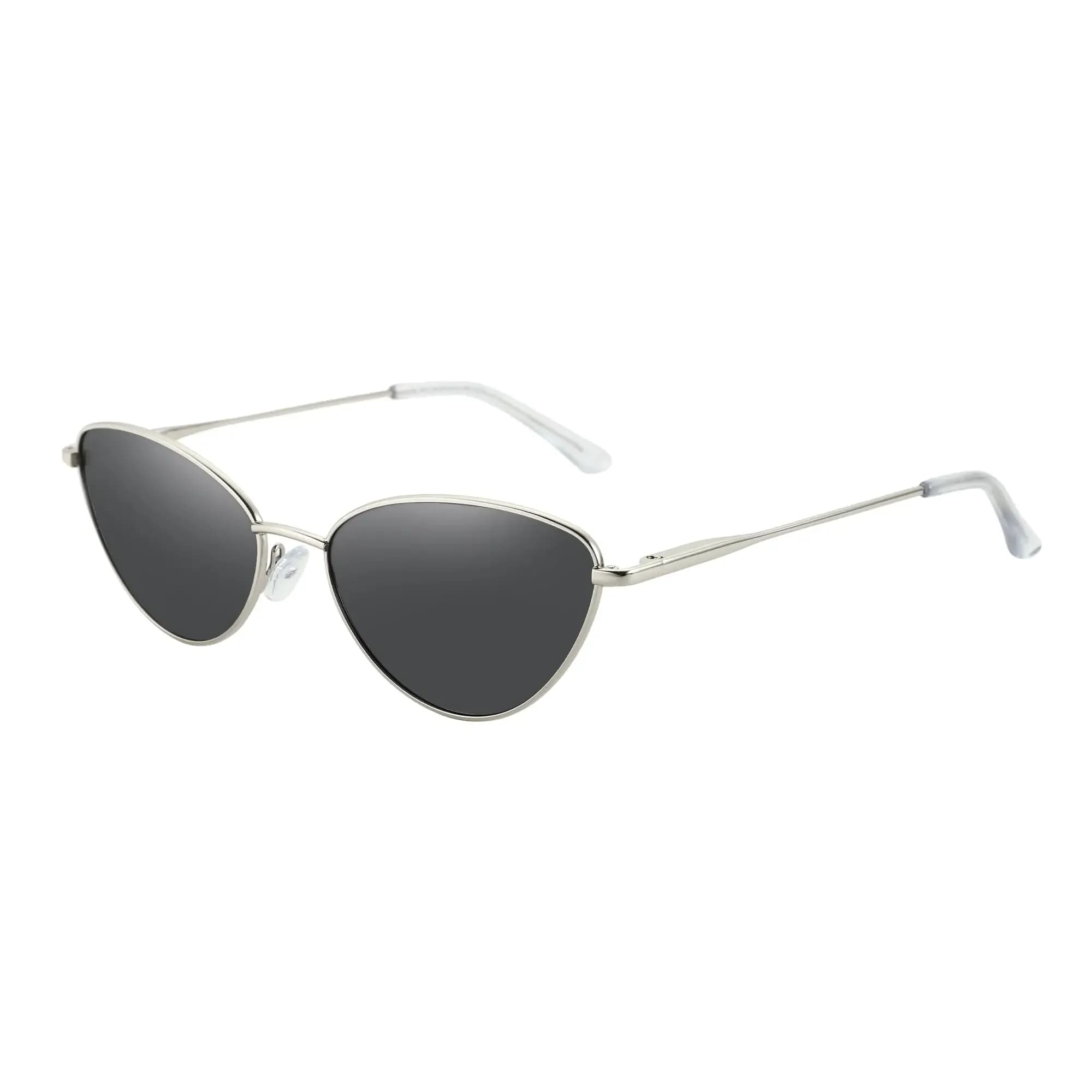 BLUEMOKY Occhiali da sole moda donna polarizzati Protezione UV400 Primavera Estate Cat Eye in metallo per feste leggere