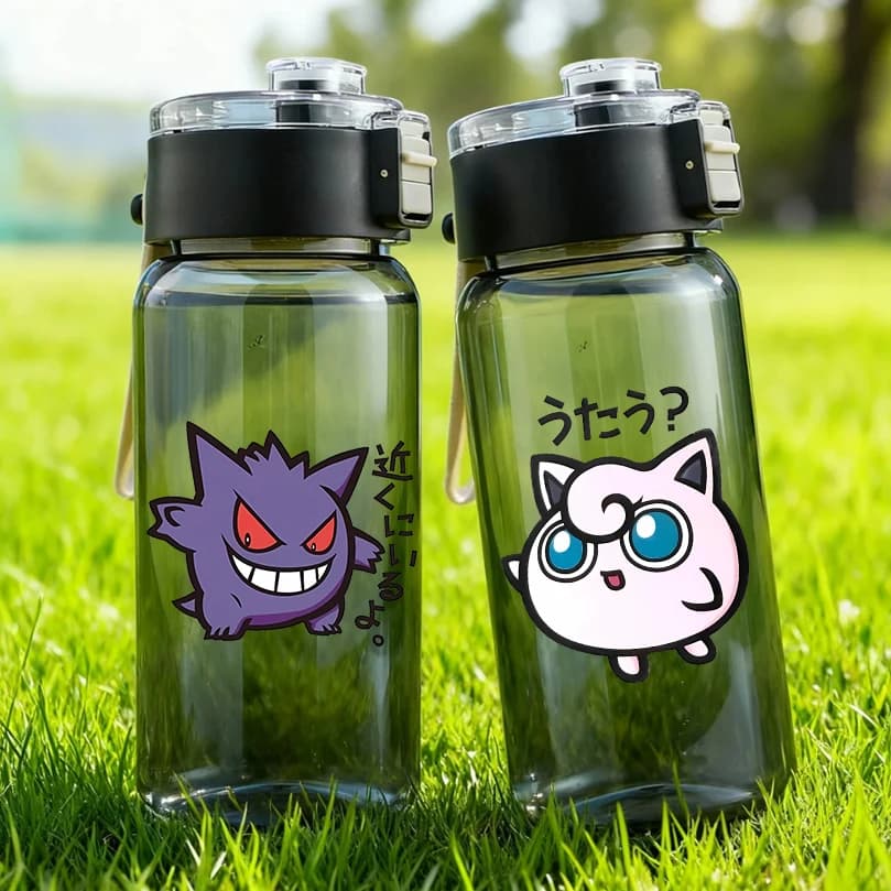 Donna Uomo Bottiglia d'acqua portatile Tazza d'acqua sportiva Pokemoned Tazza pratica Viaggio all'aperto Ufficio Bottiglia d'acqua essenziale Tazza Regalo di Natale