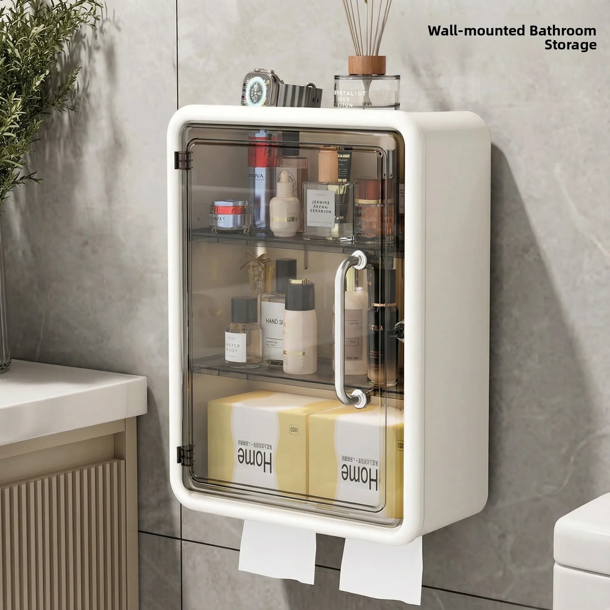 Bathroom Tissue Box Toilet Paper Holder Storage Rack Toilet Side Paper Holder Washroom Tissue Rack Home Personal Cleaning Tools