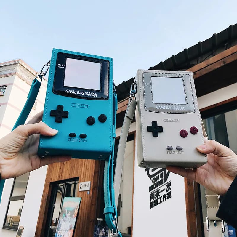 Unique Creative Game Console Shaped Crossbody Mini Bag Fashion Retro GameBoy Purse Lightweight Travel Coin Phone Shoulder Bag