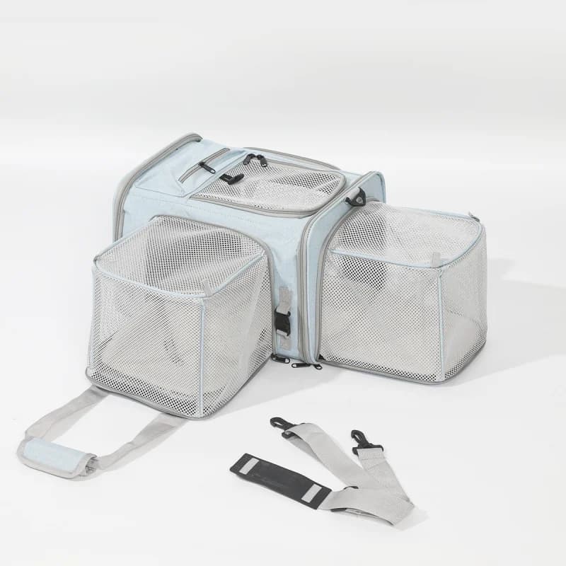 Trasportino Portatile per Cani e Gatti - Approvato dalle Compagnie Aeree, Morbido, Traspirante, da Mano e a Tracolla, Espandibile, Ampio Spazio, Borsa da Viaggio per Esterni