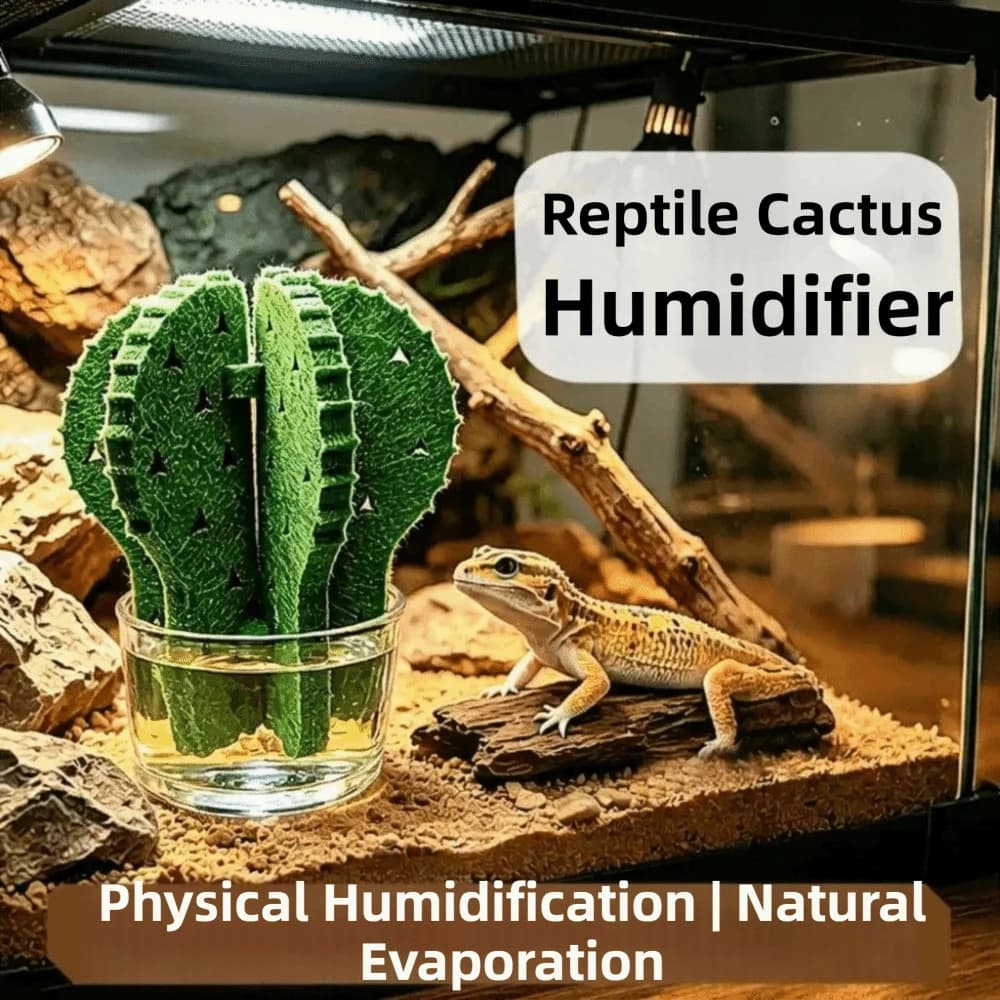 Cactus Shaped Reptile Humidifier Moisturizing Decorative Simulation Plant Humidifier Physical Humidification