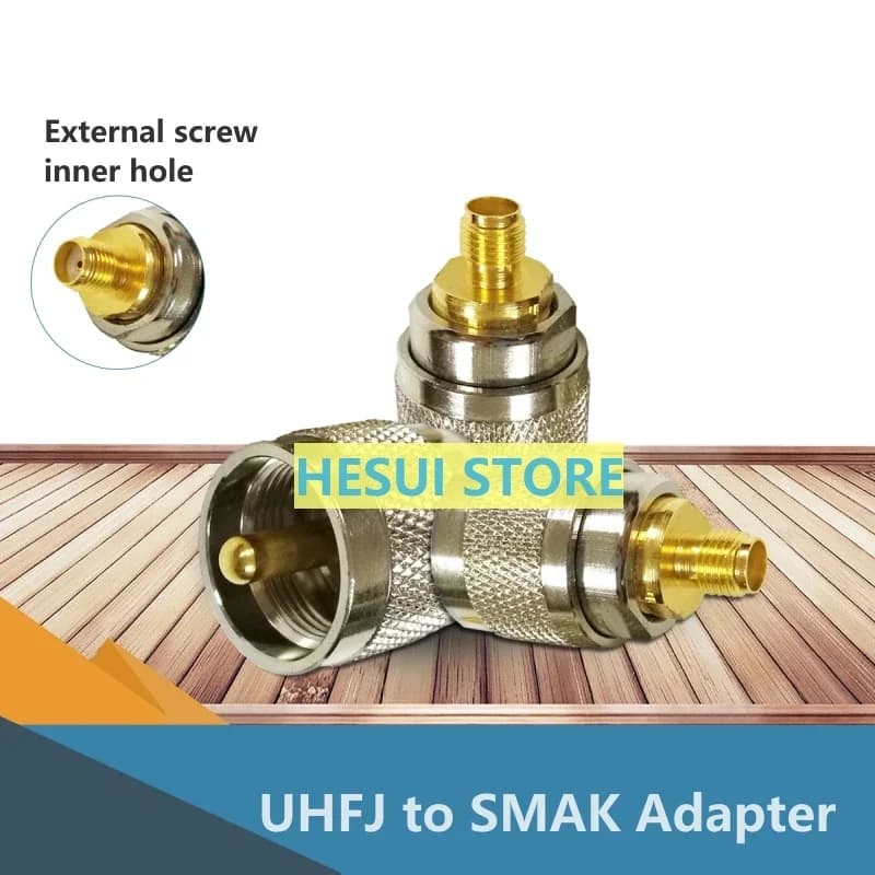 Adattatore walkie-talkie da UHFJ a SMAK M testa a SMAK interamente in rame RF SL16 maschio a SMA femmina