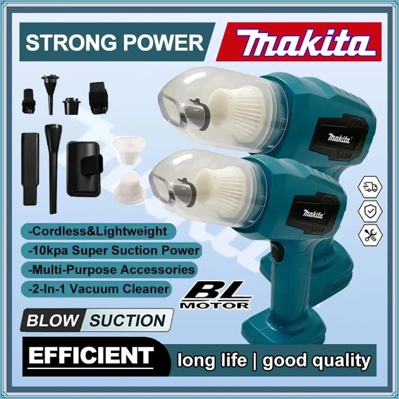 Mini aspirapolvere per auto Makita, multifunzione, portatile, ricaricabile, utensile per la raccolta della polvere, compatibile con batteria Makita 18V