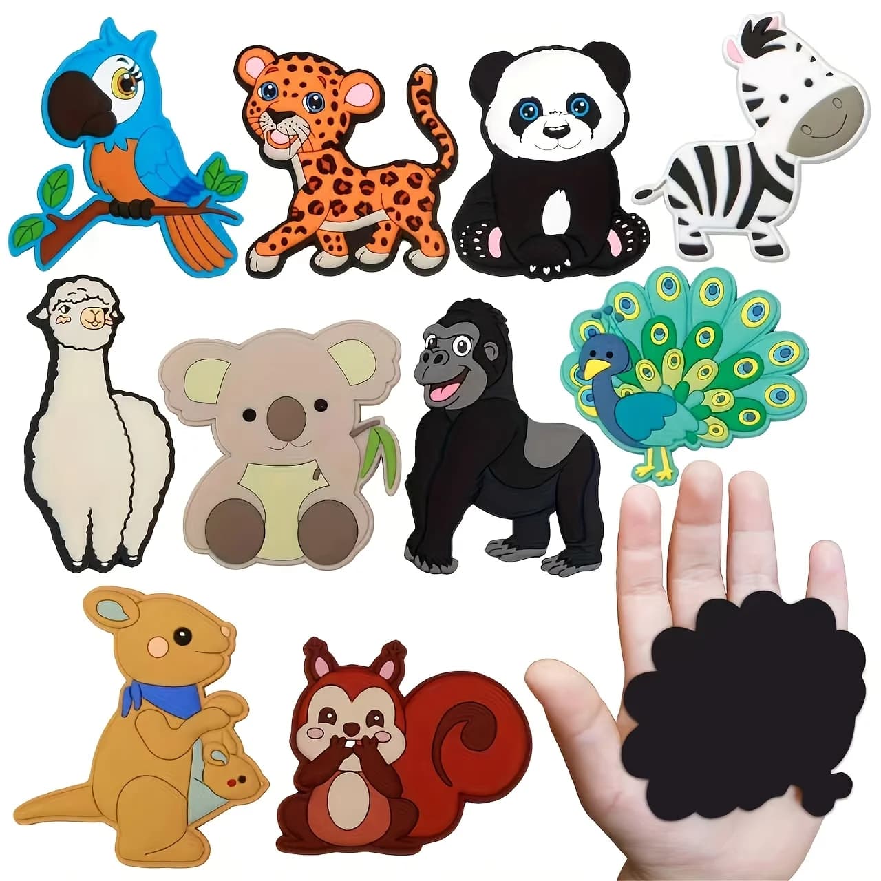 Piastrella magnetica per lavastoviglie per animali da 10 pezzi - Design magnetico con retro completo di grandi dimensioni, adatto per frigorifero/lavagna universale