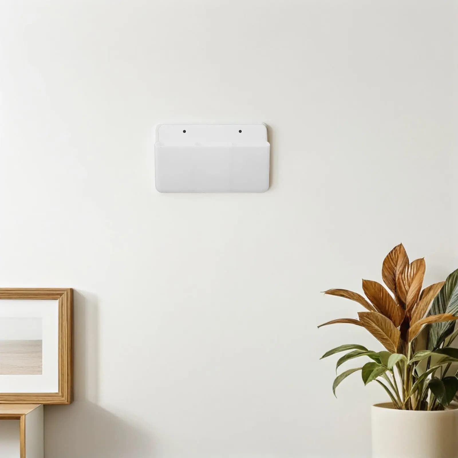 Remote Holder Wall Mounted 3-Grid Adhesive Storage Box Organizer Air Conditioner Remote Control Holder Wall Mount