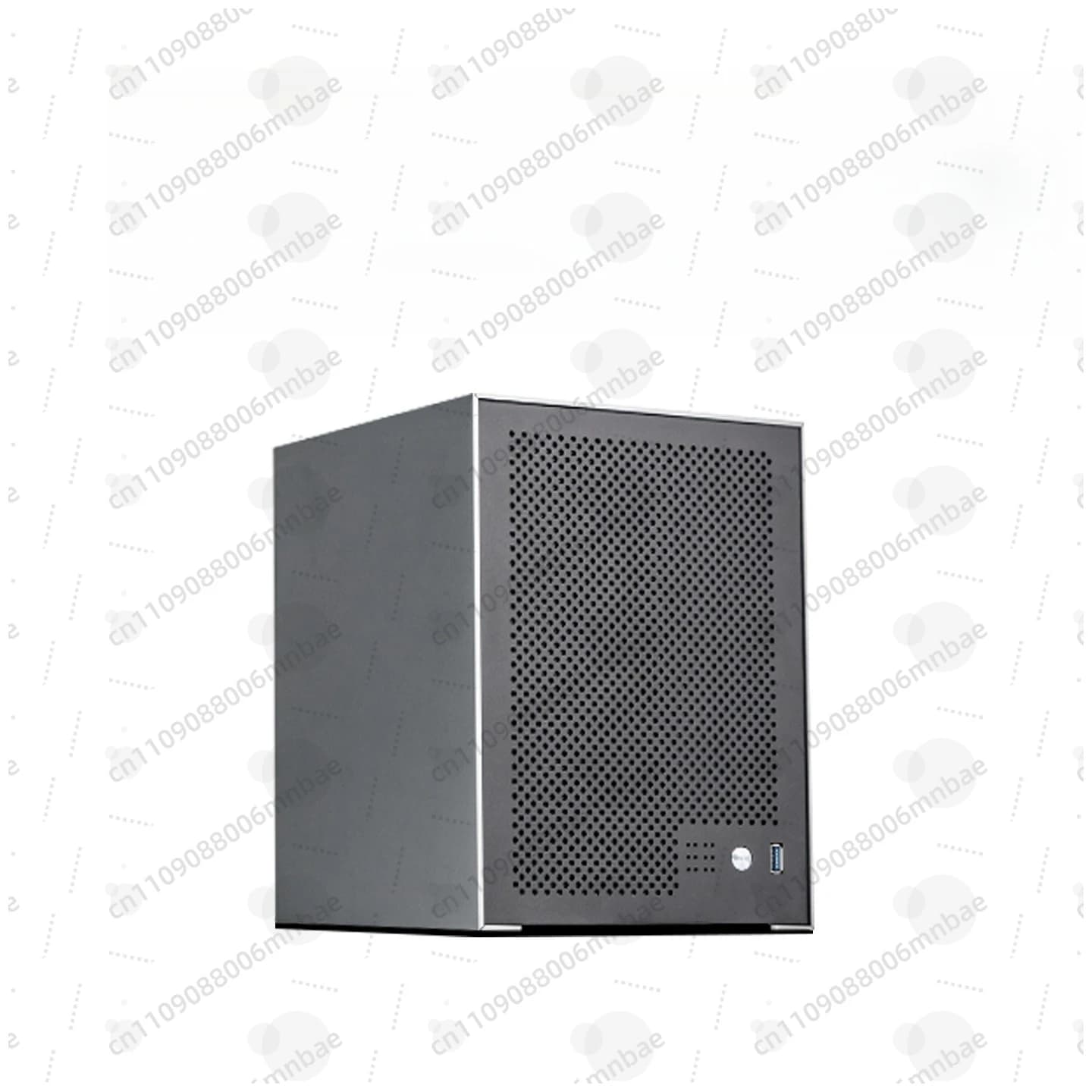Chassis NAS a 6 dischi con scocca in alluminio, scheda madre ITX, alimentatore piccolo 1U, server di archiviazione Qunhui nero