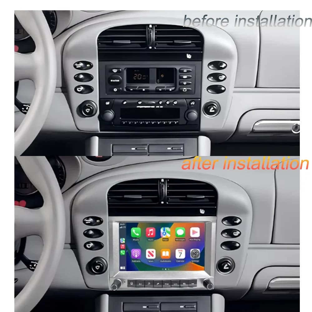 Andorid For Porsche 911 996 986 Carrera Boxster Readers Video Multimedia Wireless CarPlay Navigation Bluetooth Screen Radio