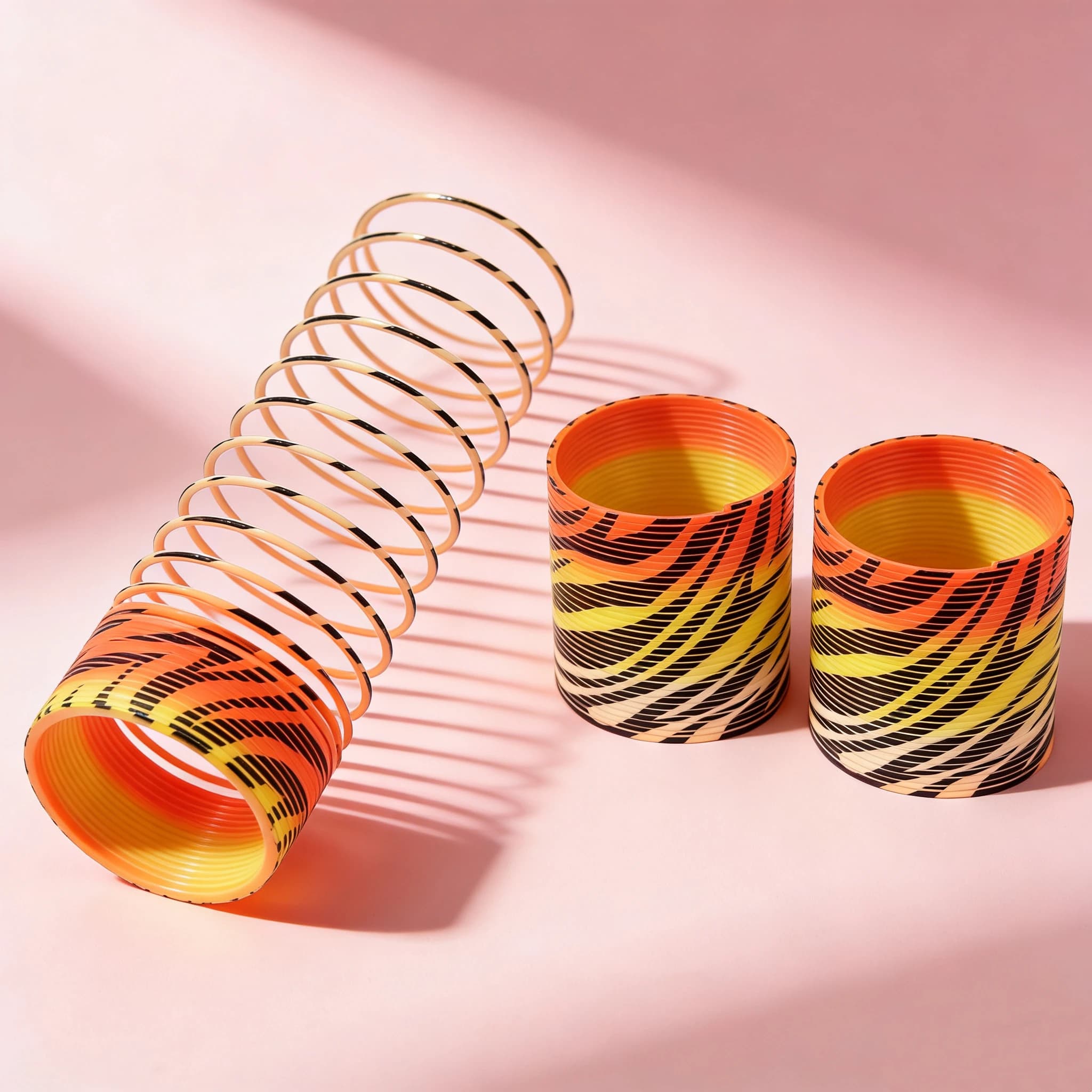 1/3 pezzi di Slinky magico iridescente a strisce arancioni, giocattolo a molla per bambini a tema Halloween