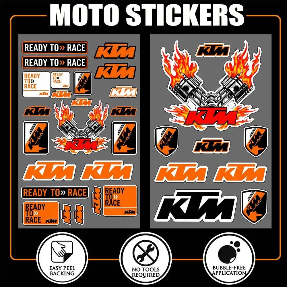 Adesivi Riflettenti Impermeabili Universali per Sicurezza KTM, Protezione da Graffi per Casco Bici, Tazza, Frigorifero