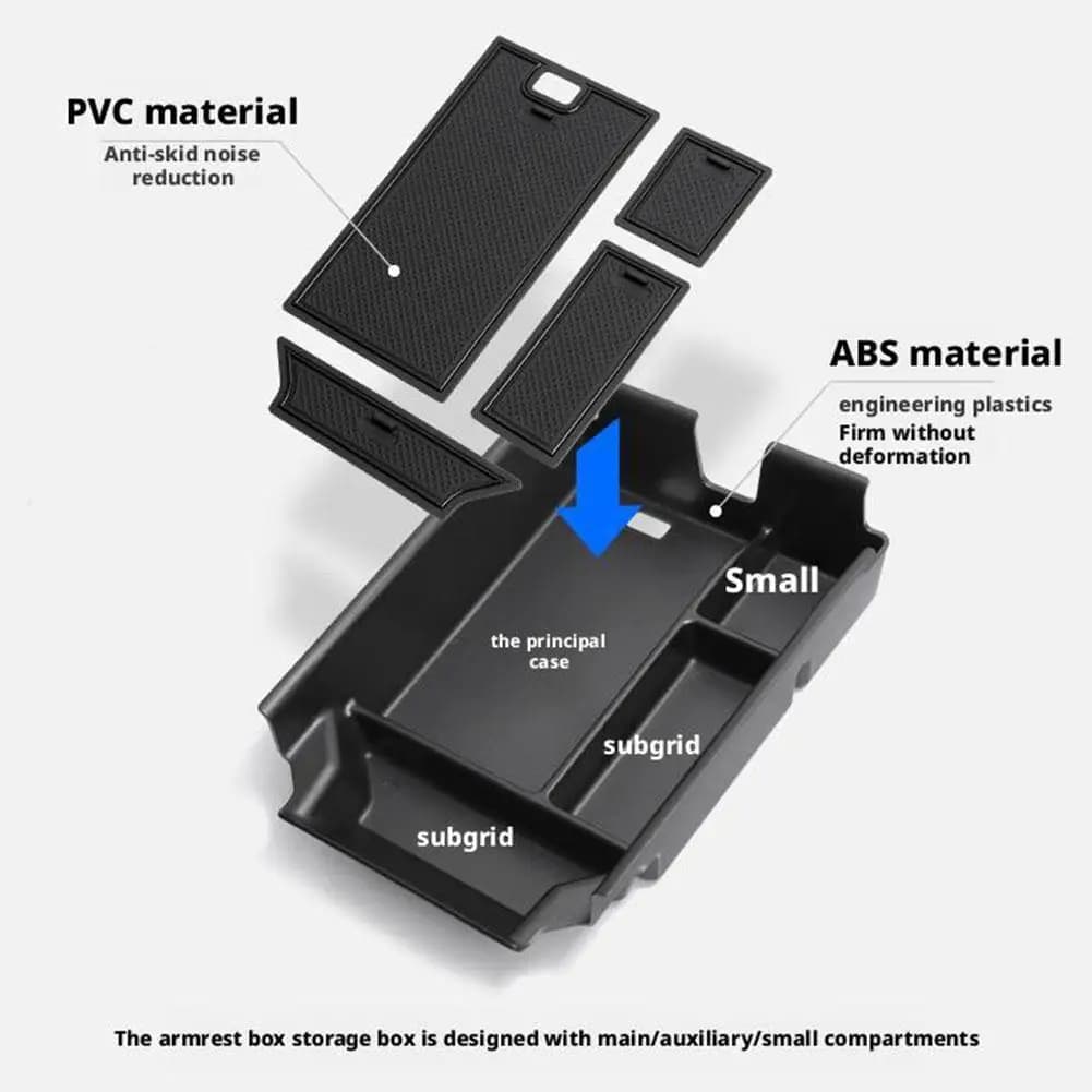 Per BMW X3 2025 Bracciolo di controllo centrale Scatola di immagazzinaggio Accessori interni Scatola per auto Organizzatore Console centrale Decorazione Vassoio T7G6