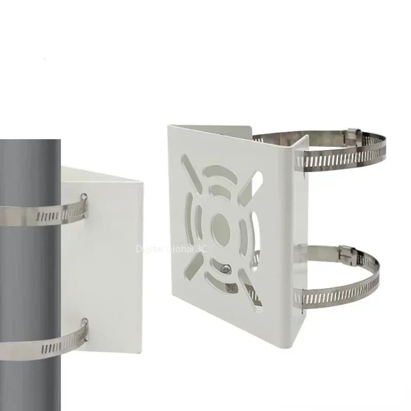 Support for mounting on pole for lamppost Small universal joint pole Column holding bracket Back support for camera Iron rim plate