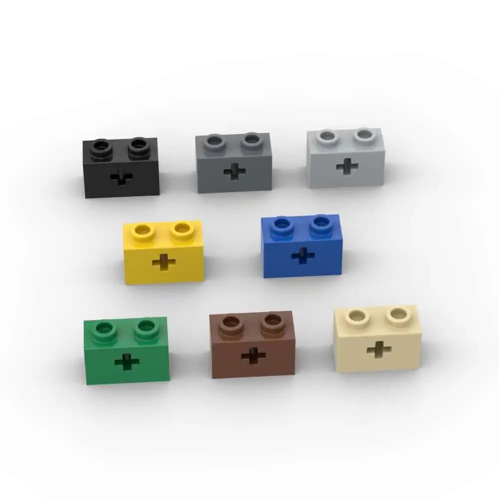 MOC 10PCS 32064 1x2 Con Foro Dell'asse Building Blocks 31493 Educativi Assemblare Mattoni Particelle Puzzle Giocattolo Per Bambini Regali Di Compleanno