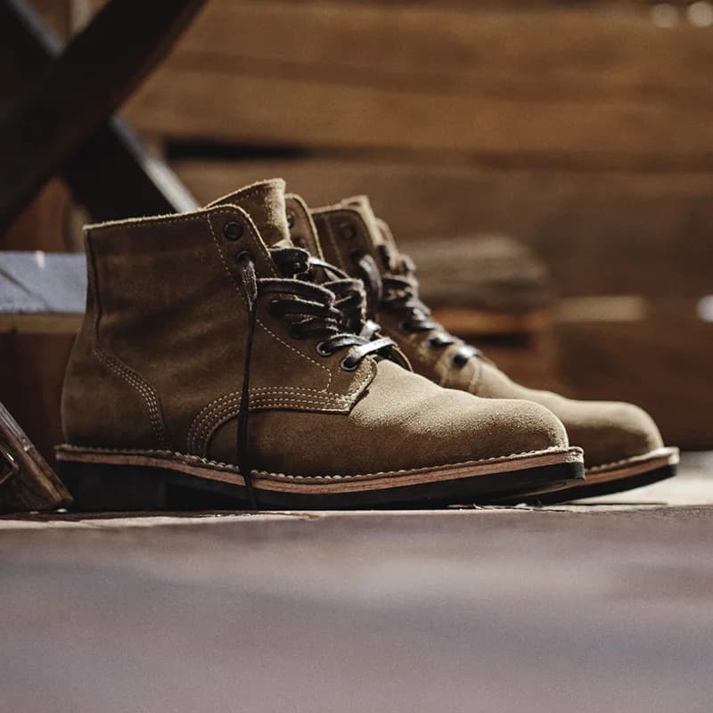 Maden Stivali da combattimento vintage M43 in pelle scamosciata divisa da uomo Stivali da deserto alti Stivali da lavoro con punta tonda per scarpe autunnali e invernali all'aperto