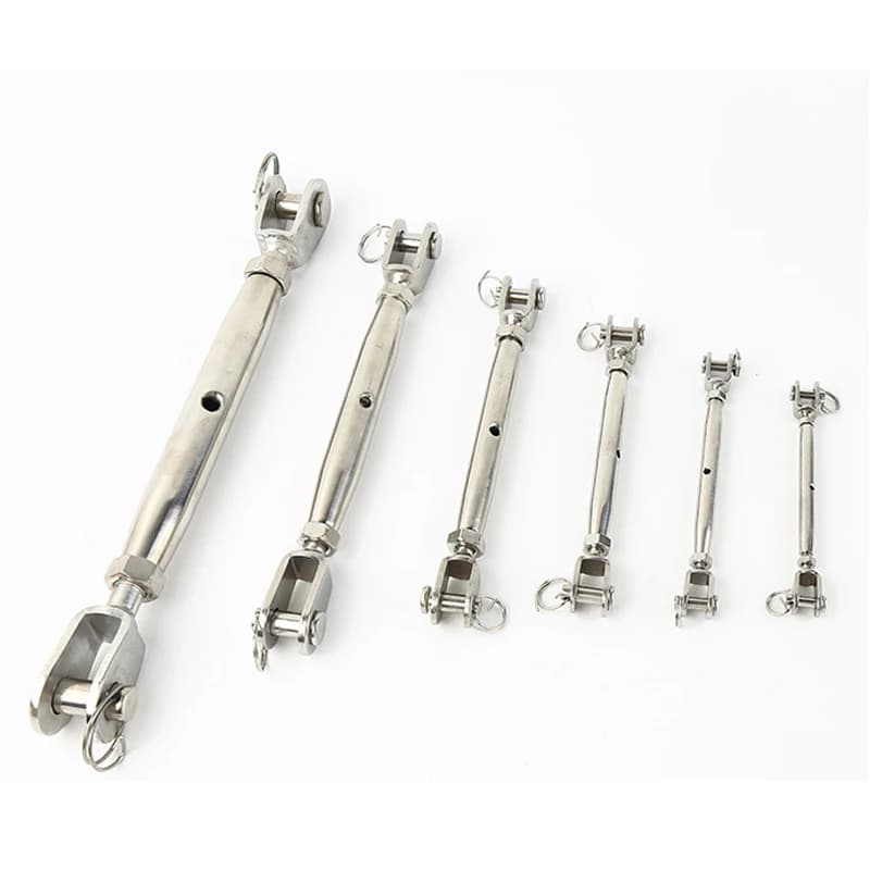 1PC M5-M10 Lunghezza regolabile Morsetto Marine Rigging Vite Corpo chiuso Mascella Tenditore Bullone Fune metallica Tenditore 304 In Acciaio Inox