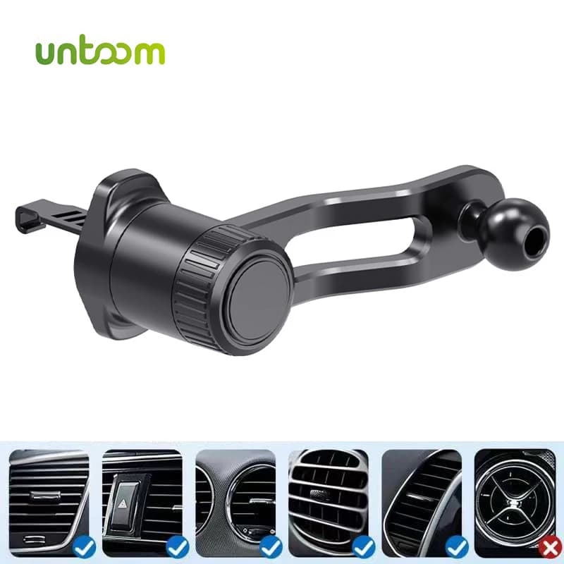 Untoom Base con testa a sfera da 17 mm per supporto per telefono per auto Supporto per presa d'aria per auto Supporto per cellulare Staffe GPS Accessori per clip per presa d'aria per auto