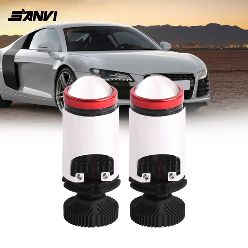 SANVI 90w H4 Bi Mini LED Lente per proiettore con doppio fascio alto basso Plug and Play Lampadina per auto Canbus Auto Faro Turbo Lampade