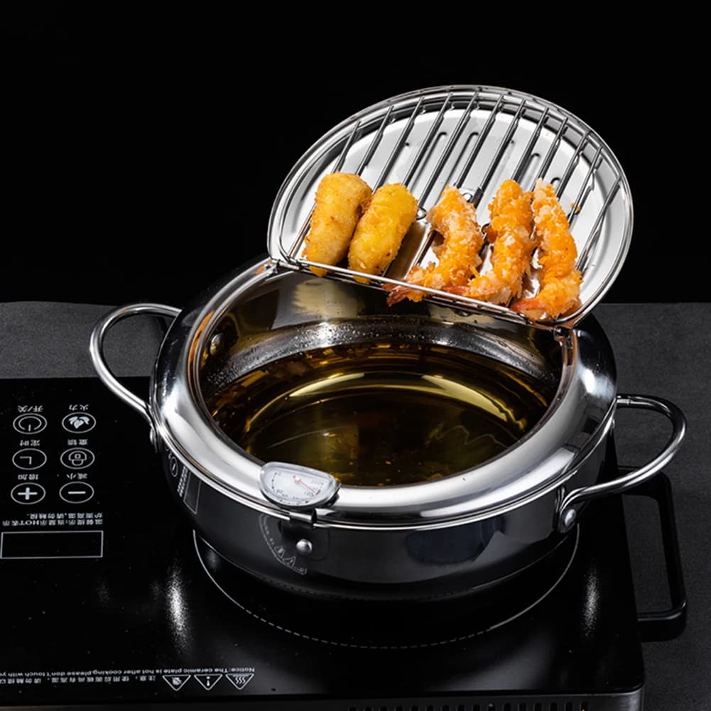 Japanese Style Frying Grid with Stainless Steel Oil Grid 304 for Fried Chips, Chicken Feeds, Shrimps