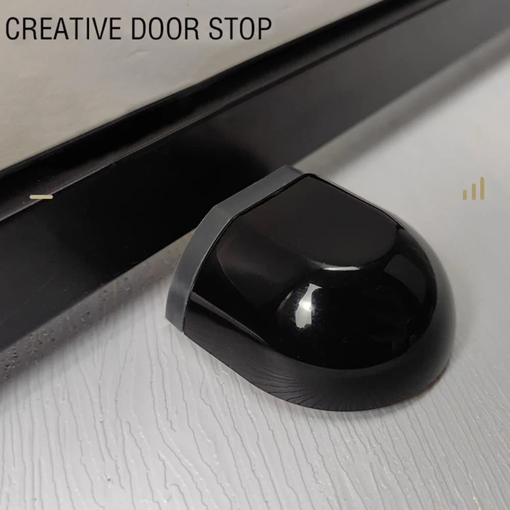 Fermaporta circolare nero, viti Anti-collisione, senza chiodi, per la protezione domestica delle pareti montaggio più forte, accessori Hardware per mobili
